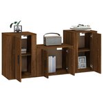 vidaXL Ensemble de meubles TV 3 Pièces Chêne marron Bois d'ingénierie