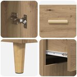 vidaXL Haut Armoire avec tiroir Chêne artisanal 69 5 x 32 5 x 180 cm