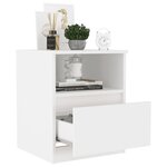 vidaXL Tables de chevet 2 Pièces Blanc 40x40x50 cm Aggloméré