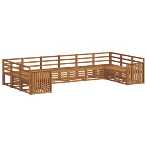 vidaXL Ensemble de canapés d'extérieur 10 pc Naturel