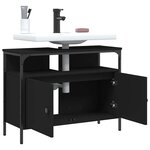 vidaXL Armoire lavabo de salle de bain noir 80x30x60 cm