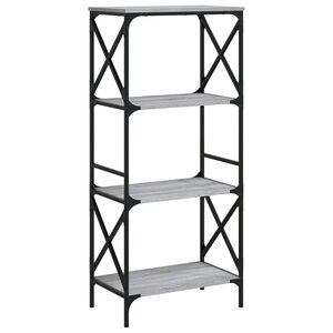 vidaXL Bibliothèque à 4 niveaux sonoma gris 59x35x132 cm