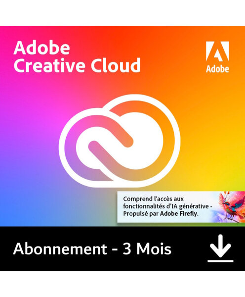 Adobe Creative Cloud (CC) Pro - 3 mois - Clé licence à télécharger