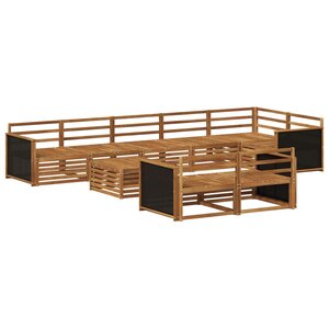 vidaXL Ensemble de canapés d'extérieur 9 pc