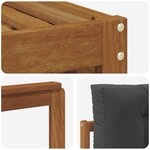 vidaXL Ensemble de canapés d'extérieur 7 pc Naturel et Anthracite