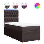 vidaXL Sommier à lattes de lit avec matelas Marron foncé 90x200 cm