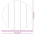 vidaXL Tapis de sol de piscine Noir Ø 550 cm - en tissu non tissé  ronde.