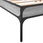 vidaXL Cadre de lit sans matelas sonoma gris 200x200 cm