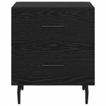vidaXL Cabinet de chevet avec tiroir Chêne noir 40 x 35 x 47 5 cm