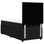 vidaXL Sommier à lattes de lit avec matelas Noir 90x200 cm Velours