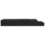 vidaXL Cadre de lit de rangement Noir Chêne 90x190 cm