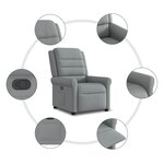 vidaXL Fauteuil inclinable Gris clair Tissu