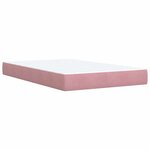 vidaXL Sommier à lattes de lit avec matelas rose 120x190 cm velours