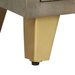 vidaXL Meuble TV Bois solide de manguier Gris avec laiton 110x30x48 cm