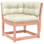 vidaXL Canapé d'angle de jardin avec coussins bois massif douglas