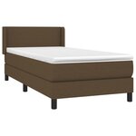 vidaXL Sommier à lattes de lit avec matelas Marron foncé 80x200 cm