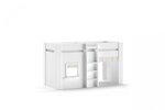 Lit compact RENO blanc avec rideaux