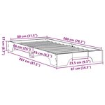 vidaXL Lit 80x200 cm en pin massif