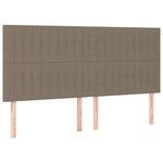 vidaXL Sommier à lattes de lit et matelas et LED Taupe 180x200cm Tissu