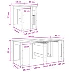 vidaXL Table à dîner 180 x 85 x 75 cm Bois d'ingénierie Chêne fumé