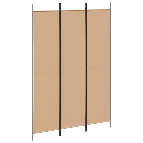 vidaXL Paravent à 3 panneaux Beige 150 x 220 cm Tissu