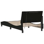 vidaXL Cadre de lit sans matelas Hanko noir 100x200 cm tissu