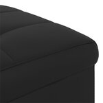 vidaXL Pouf de rangement avec coussin Noir 40 x 40 x 45 cm Simili cuir