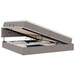 vidaXL Lit avec rangement et matelas Taupe 200 x 200 cm Velours
