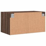 vidaXL Armoire murale avec portes en verre chêne marron 68 5x37x35 cm