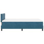 vidaXL Lit à ressorts avec tête de lit Bleu foncé 120 x 190 cm Velours