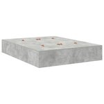 vidaXL Cadre de lit avec rangement Gris béton 135 cm Bois d'ingénierie