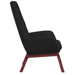 vidaXL Chaise de relaxation Noir Tissu