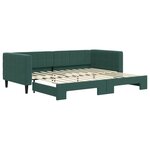 vidaXL Lit de jour avec lit gigogne vert foncé 90x200 cm velours