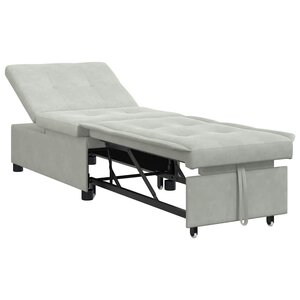vidaXL Canapé-Lit Gris clair 194 x 67 x 82 cm Velours