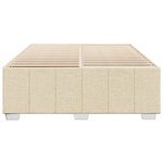 vidaXL Cadre de lit sans matelas crème 140x200 cm tissu