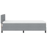 vidaXL Lit à sommier boxspring avec matelas gris clair 90x200 cm en tissu
