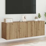 vidaXL Meubles TV muraux 2 Pièces chêne artisanal 60x30x41 cm