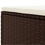 vidaXL Salon de jardin 5 Pièces avec coussins Marron Résine tressée