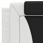 vidaXL Cadre de lit Viana sans matelas blanc et noir 100x200 cm similicuir