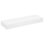 vidaXL Étagère murale avec 1 tiroir MDF Blanc Rangement de livres/DVD