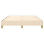 vidaXL Cadre de lit sans matelas crème 160x200 cm tissu