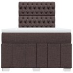 vidaXL Sommier à lattes de lit avec matelas Marron foncé 120x200 cm