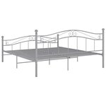 vidaXL Cadre de lit sans matelas gris métal 140x200 cm