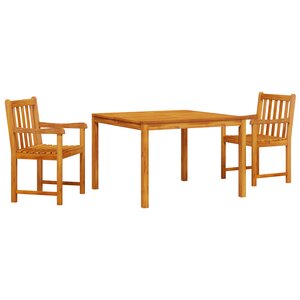 Ensemble de jardin 3 pièces en bois d'acacia