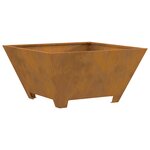 vidaXL Foyer Carré 60x60x30 cm en Acier Résistant aux Intempéries