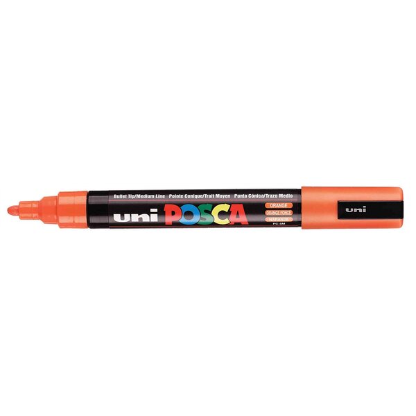 Marqueur pointe conique moyenne pc5m 1 8 - 2 5mm orange foncé x 6 POSCA