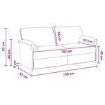 vidaXL Sofa 3 places Vert Mer 198 x 83 x 95 cm Velours