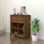 vidaXL Buffet Marron miel 70x35x80 cm Bois massif de pin