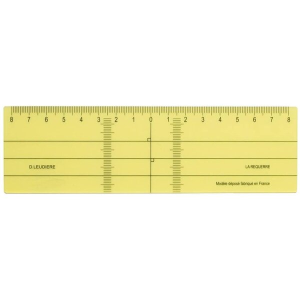 Réquerre de 17cm en plastique jaune ALEPH