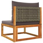 vidaXL Salon de jardin avec coussins 9 Pièces bois massif d'acacia